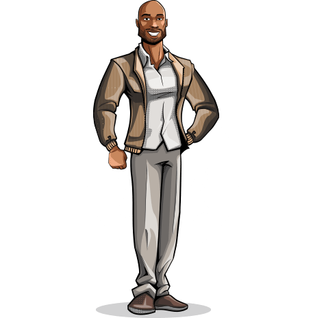 African American Pop Art Style Man Puppet